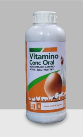 Vitamino Conc Oral – The Ultimate Vitamin Supplement for Livestock and Poultry | 1L (12 Units per Carton)