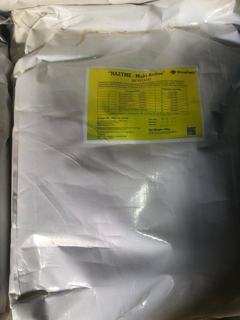 NAZYME – Multi Active (M-TY2420) | Advanced Multi-Enzyme Feed Additive for Poultry & Livestock