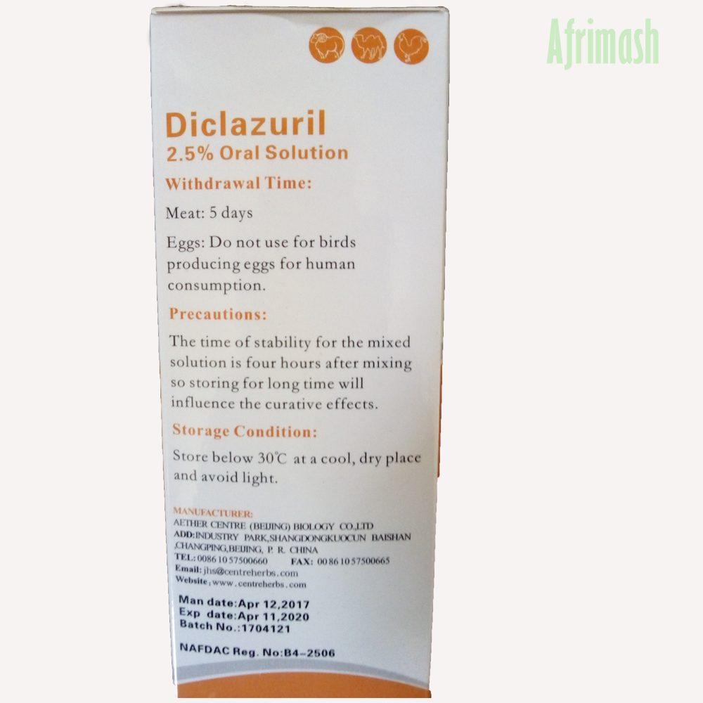 Dicox 2.5% (Centre Brand | Anticoccidial | 100ml | 1 Liter)
