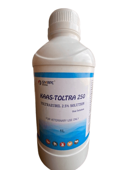 "KAAS-TOLTRA 250 | Effective Coccidiosis Treatment for Poultry & Turkeys – Toltrazuril 25mg Solution"